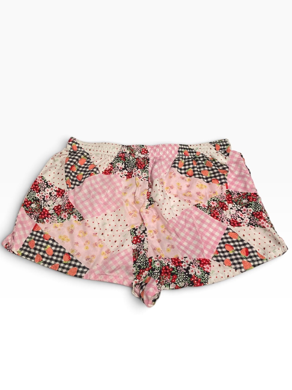 PINK VS Patchwork Floral Pink Women’s Cotton Shorts